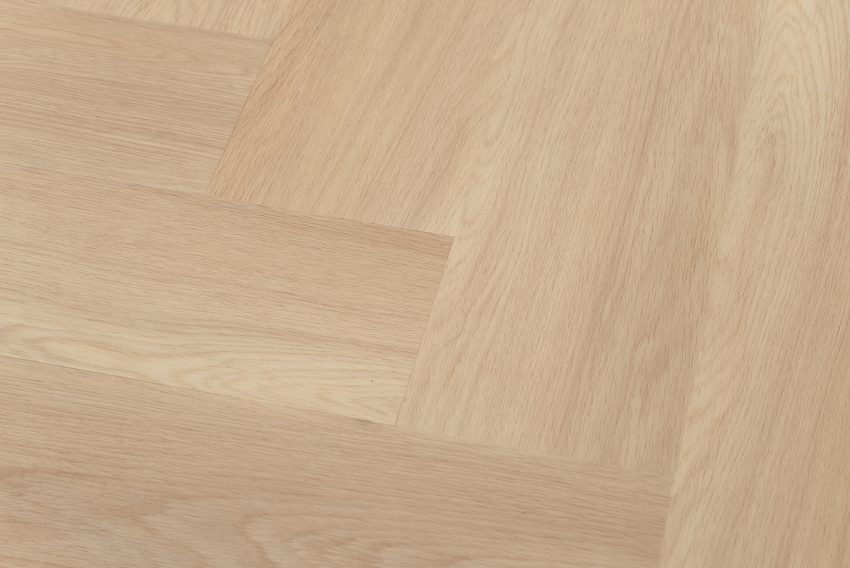 Floer Walvisgraat PVC FLR-3525 Close-up van houtdessin Noordkarper Natuur walvisgraat plak pvc met natuurgetrouwe nerf
