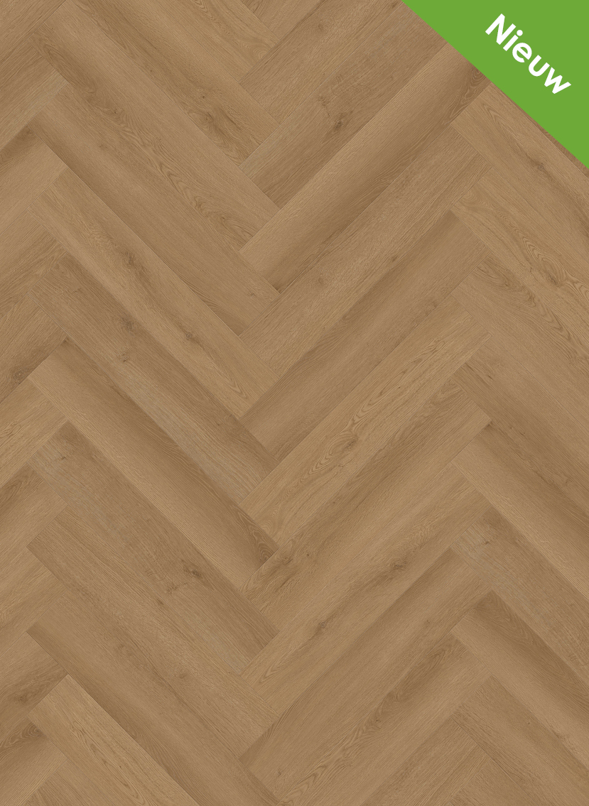 Gelasta Intense Walvisgraat Oak Brown 1402 walvisgraat plak PVC 890x178x2,5 mm productfoto
