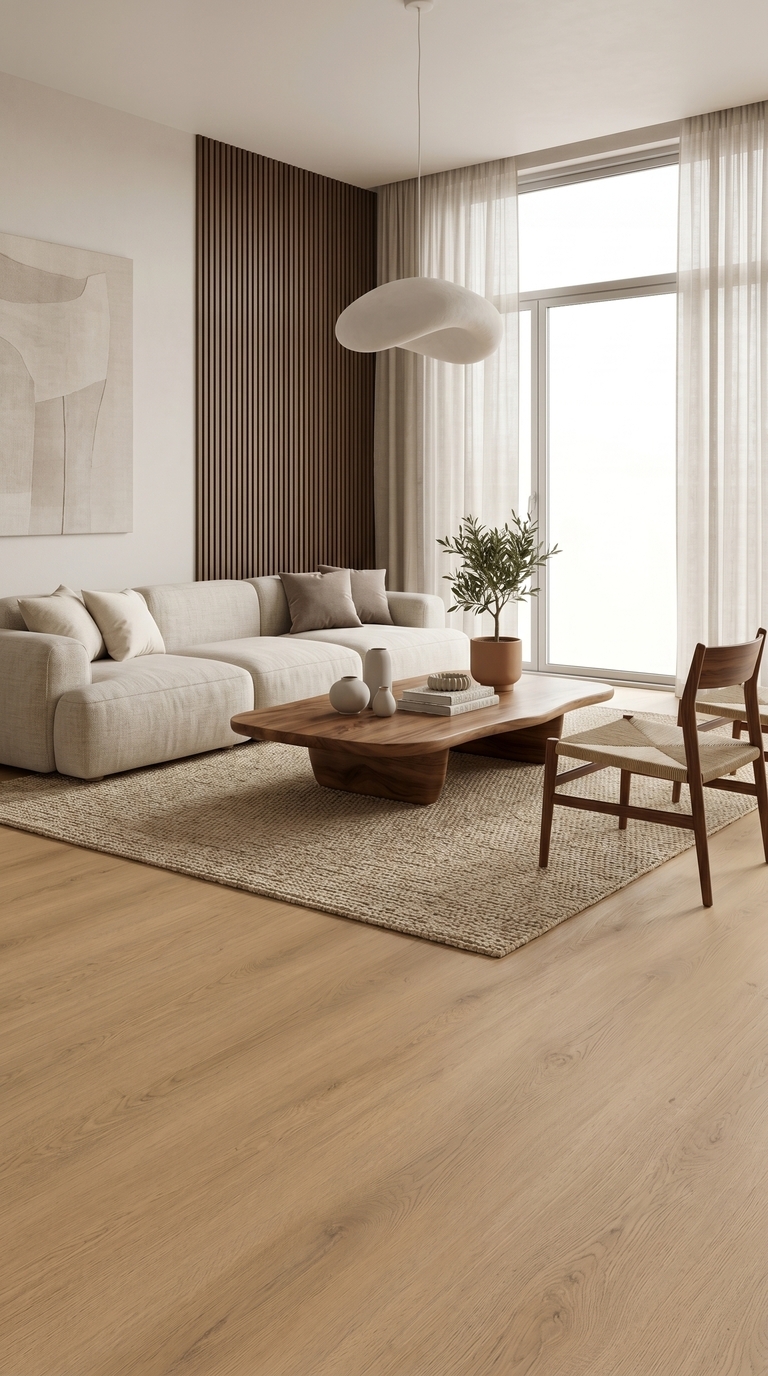 Gelasta Intense Click Oak Light 3300 click PVC plank in woonkamer sfeerfoto