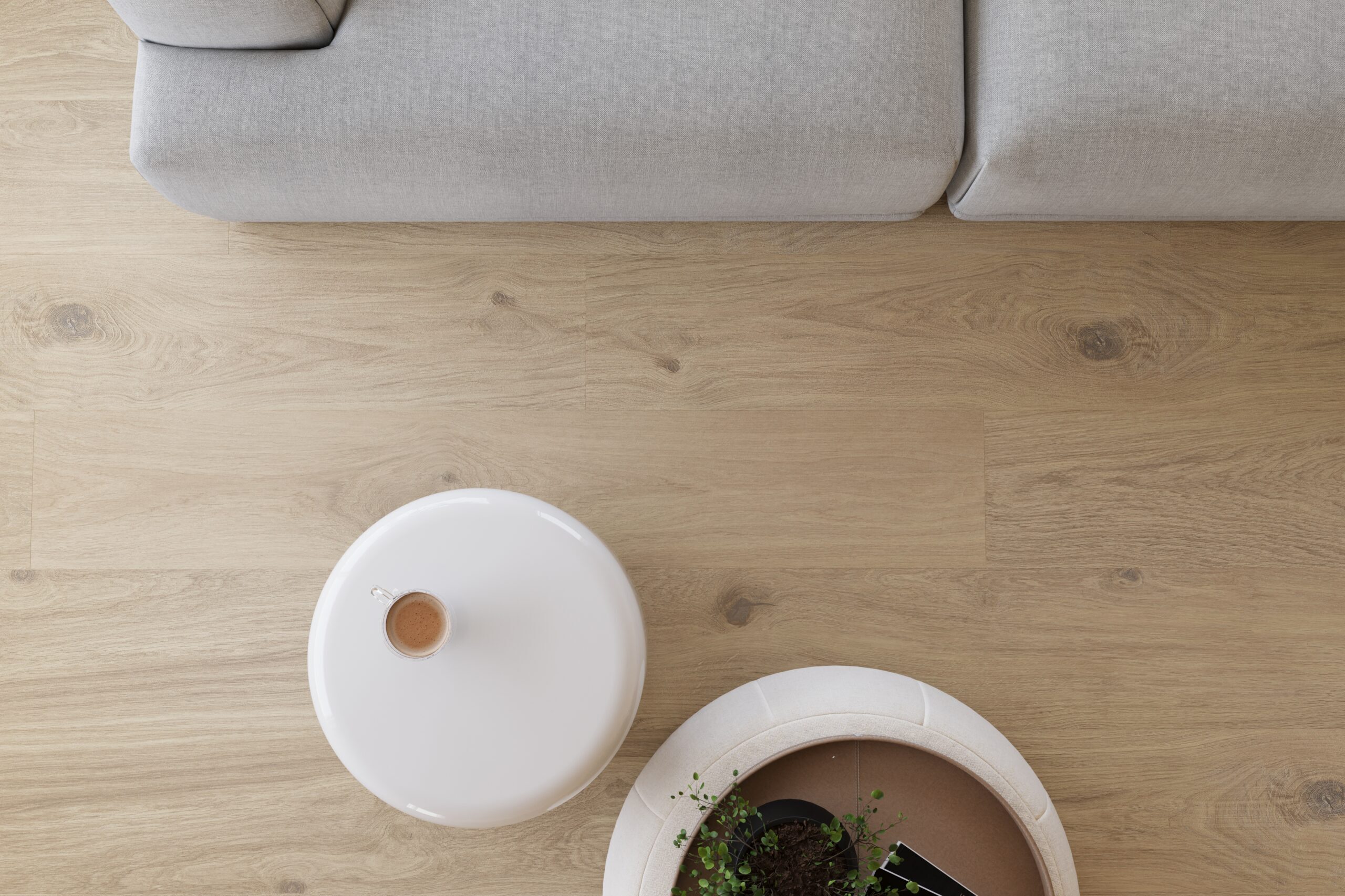 Castell Ultimate 890 Oak Limewood 195 plak PVC plank sfeerbeeld met een rustige uitstraling