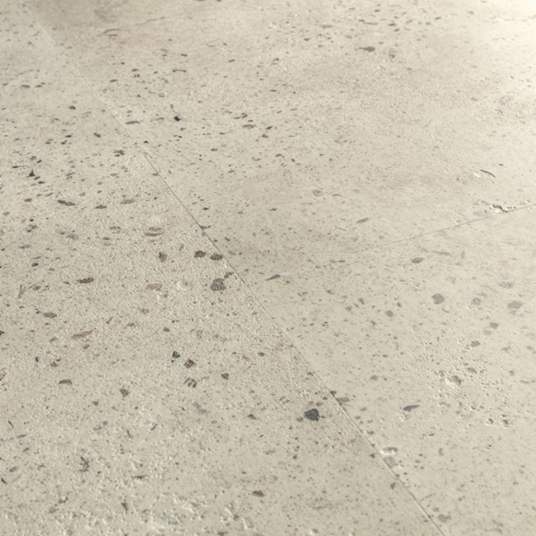 QuickStep Illume Oesterbeton AVMTU40275 click PVC tegel close-up van steenlook en subtiele structuur