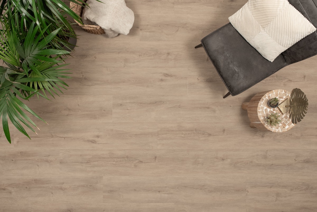 Floer Natuur PVC FLR-3043 Kleur en structuur Onnen Onbehandeld PVC plank plak pvc met subtiele v-groef