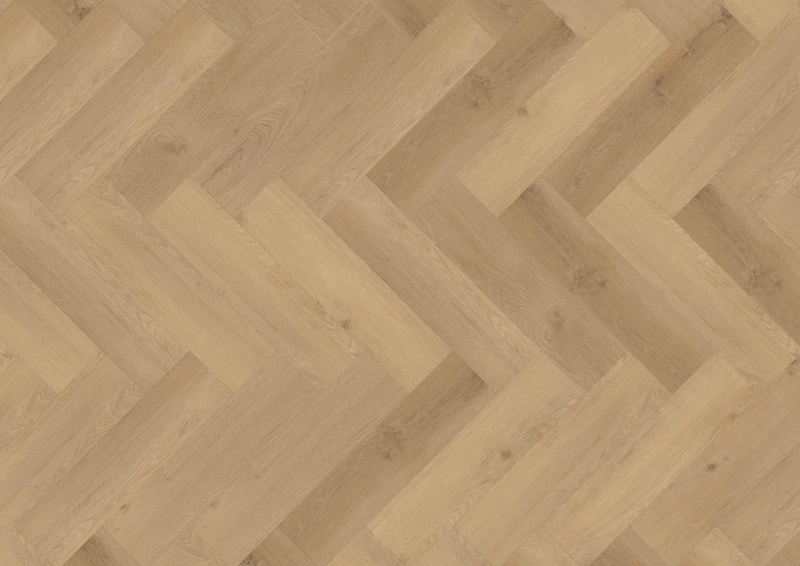 Gelasta Vario Visgraat Prestige Oak Natural 4400 plak PVC visgraat close-up van decor, nerf en matte toplaag