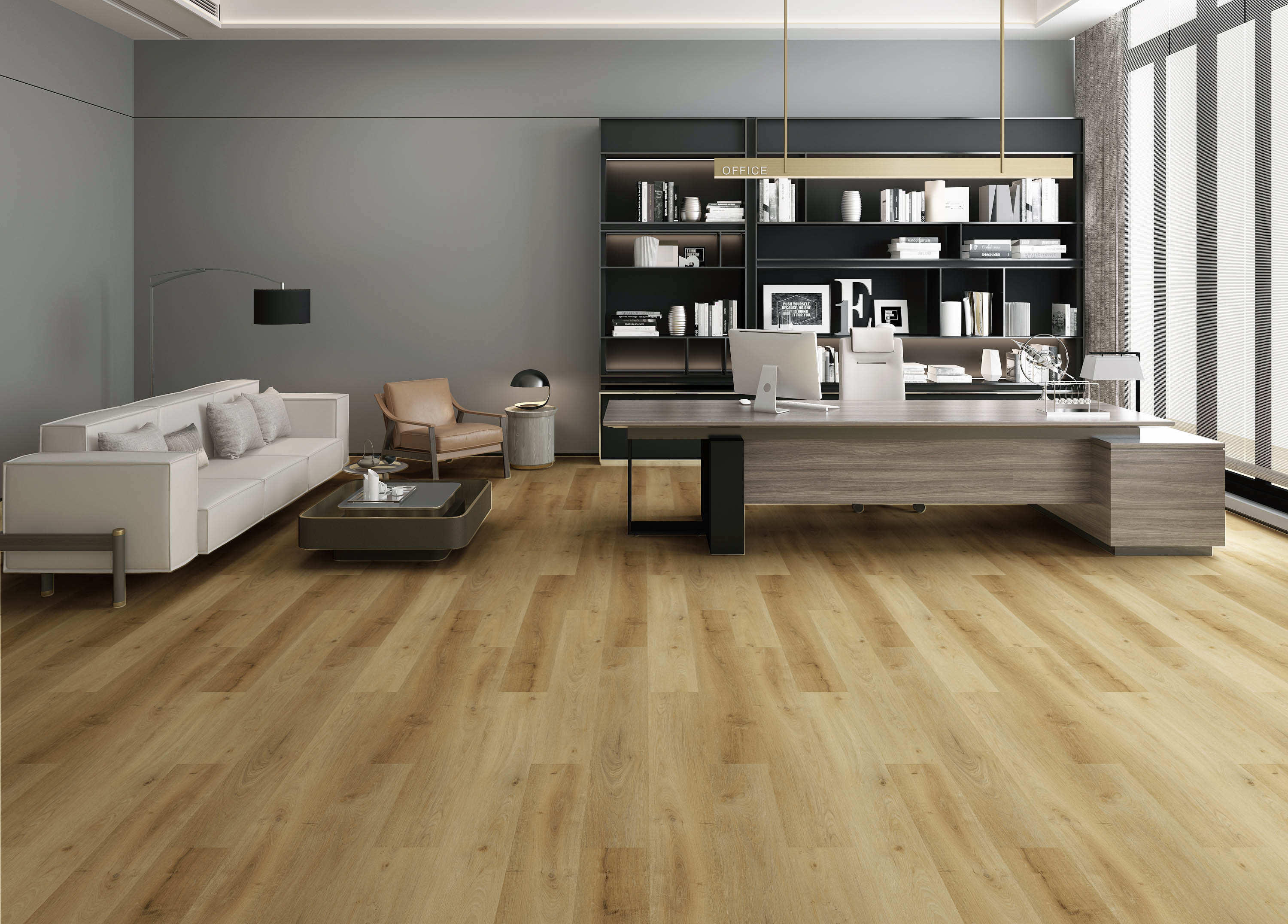 Gelasta Country 4303 Prestige Oak Sand PVC plank plak pvc in woonkamer sfeerfoto