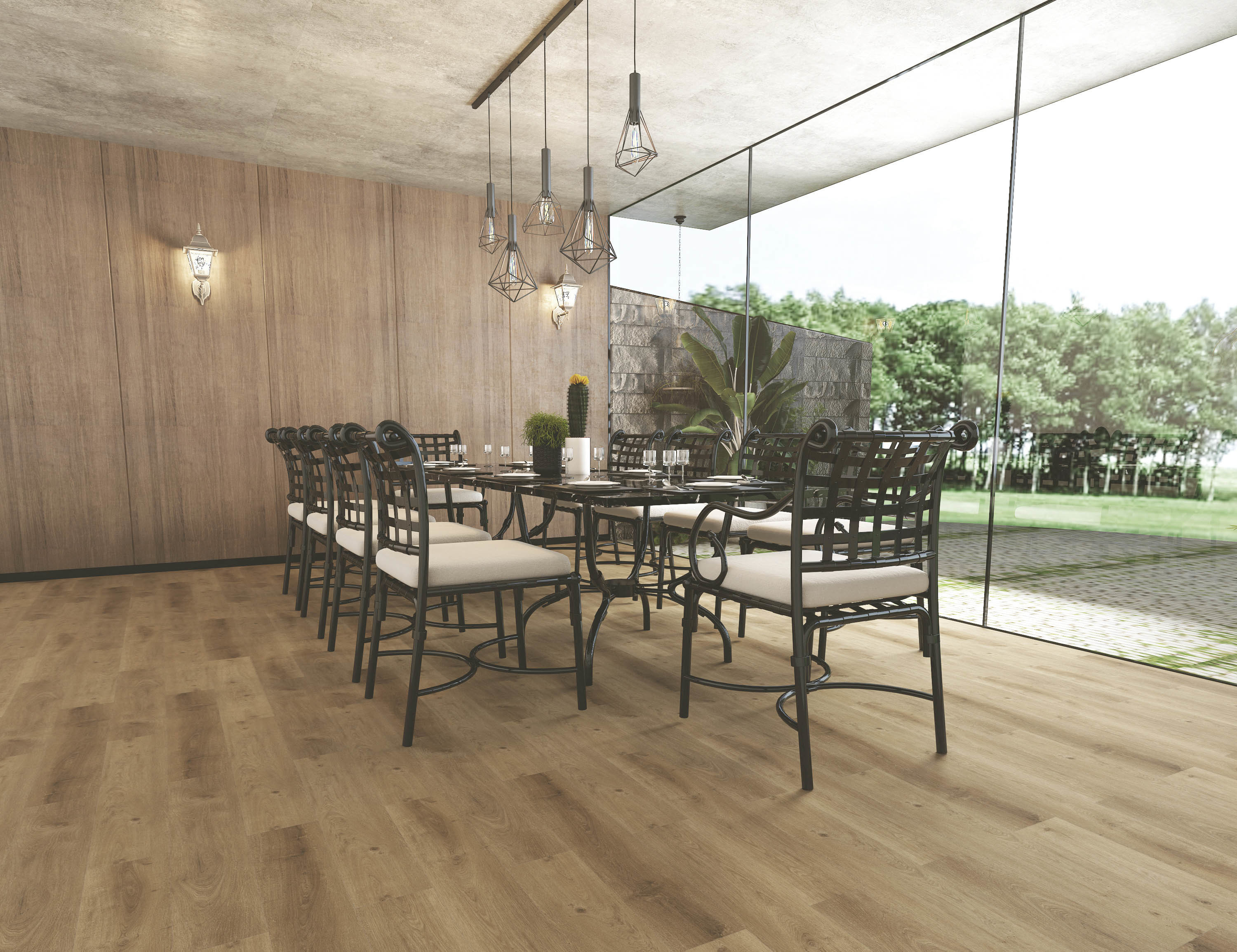 Gelasta Country 4301 Prestige Oak Smoked PVC plank plak pvc in woonkamer sfeerfoto