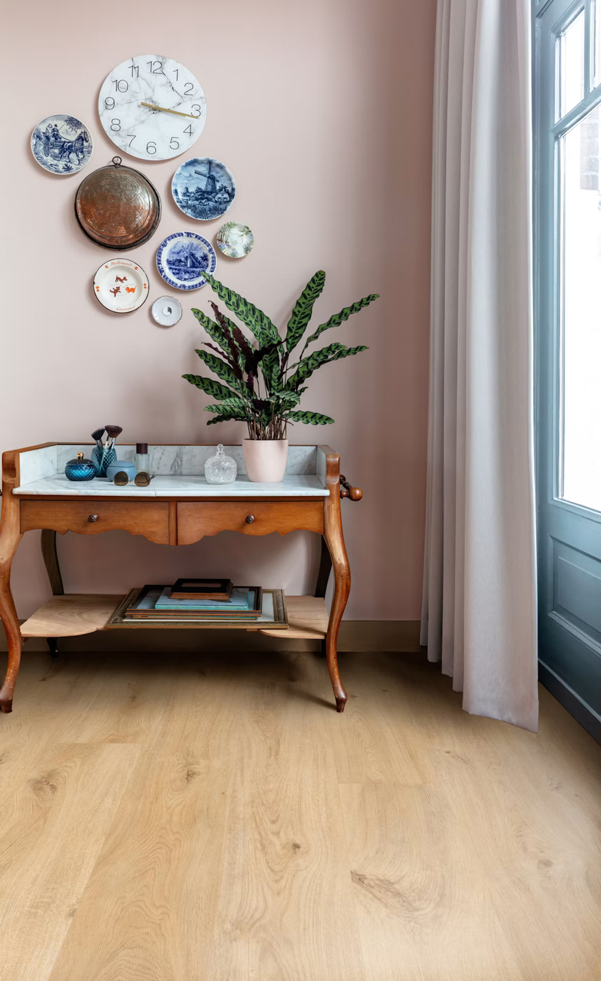 Floorify XL Planken Click F101 Sabayon PVC plank click pvc in eetkamer sfeerfoto