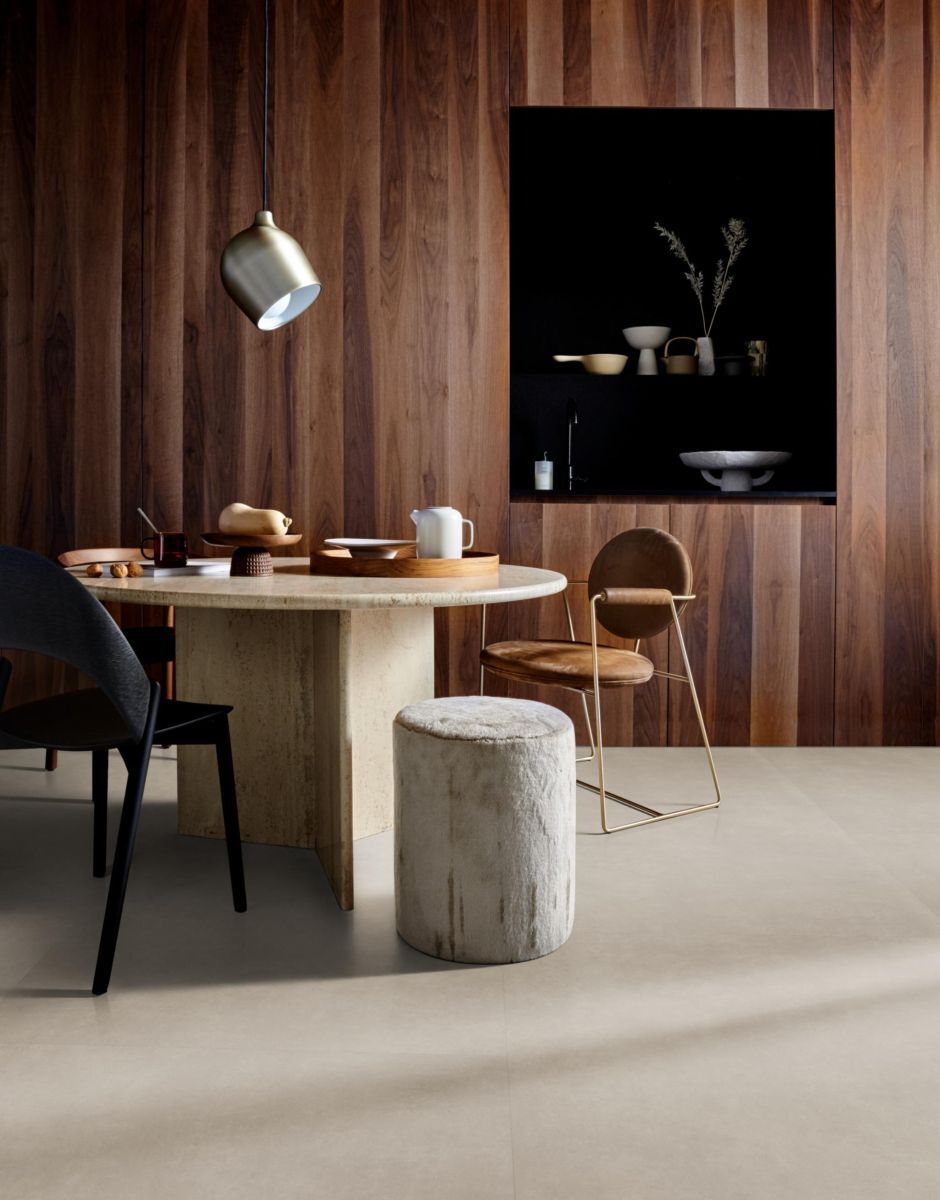 VTwonen Basic 6207.6253.19 Sand PVC tegel plak pvc in woonkamer sfeerfoto