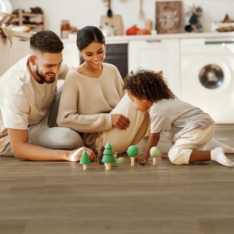 Bodiax Thor BP500 Click 533 Selenite PVC plank click pvc in woonkamer sfeerfoto