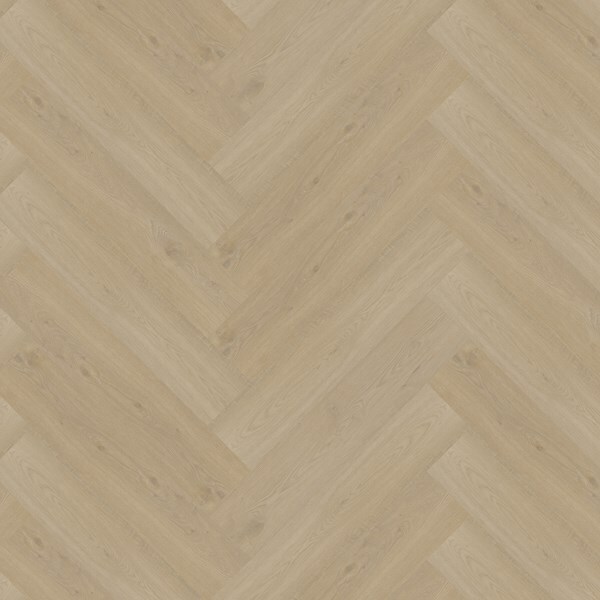 Bodiax Tuna BP320 visgraat Sherbrooke Oak 311-V plak PVC visgraat detail van groeven en rustige kleurschakeringen