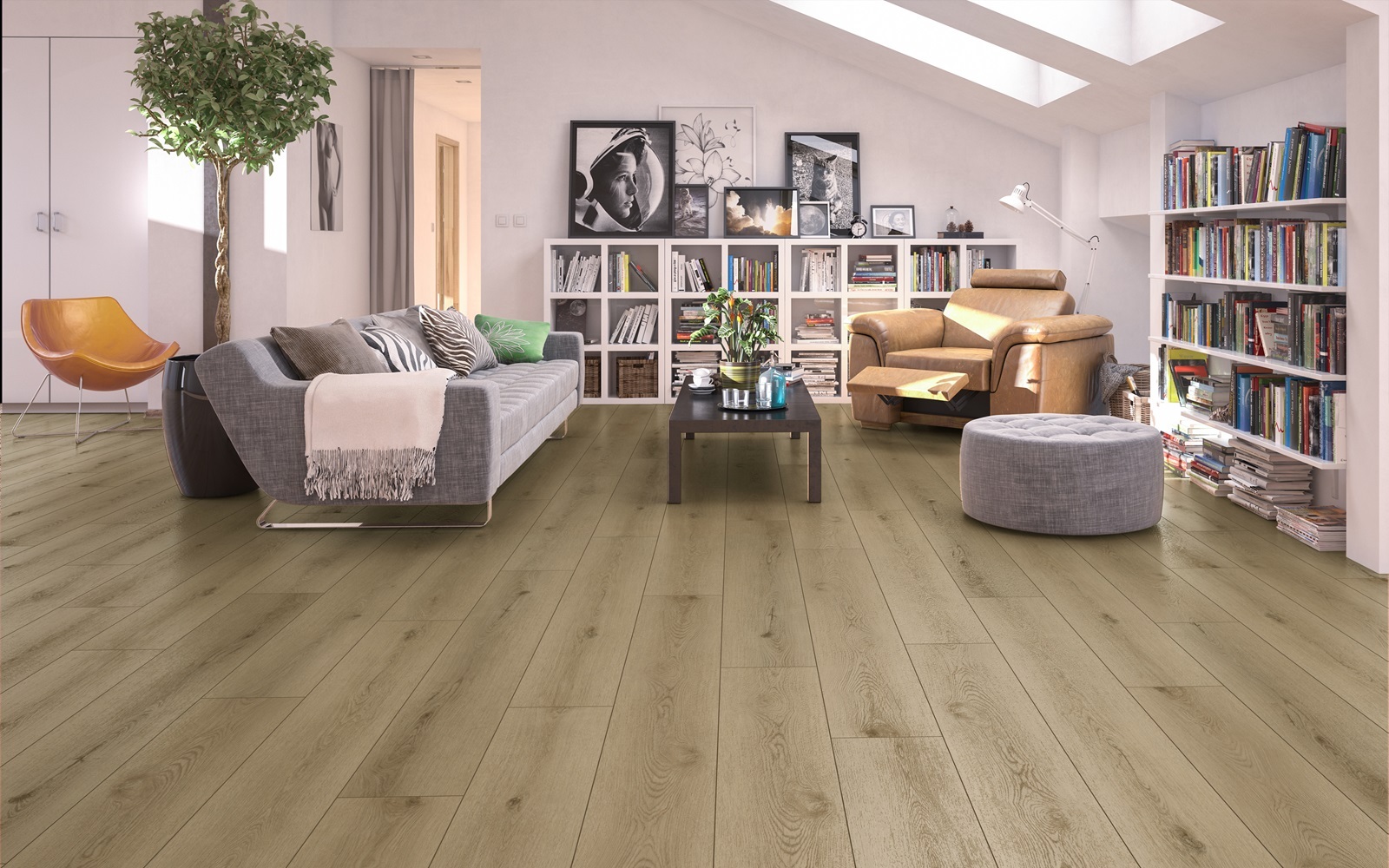 Gelasta Firmfit Silent Click 7501 Sierra Beige PVC plank click pvc in woonkamer sfeerfoto