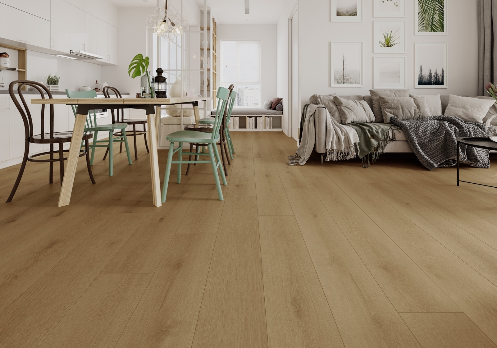 Gelasta Firmfit Silent Click 7502 Sierra Naturel PVC plank click pvc in woonkamer sfeerfoto