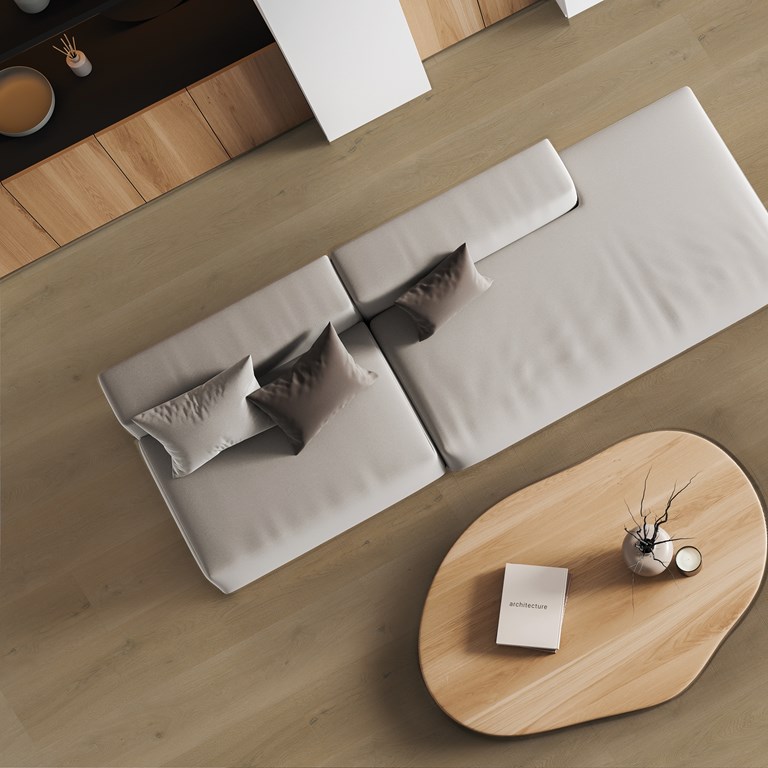 Bodiax Longa BP300 331 Silt PVC plank plak pvc in woonkamer sfeerfoto