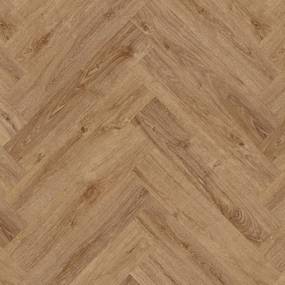Moduleo Layred Visgraat Stanford Oak 65837 click PVC visgraat detail van patroon en verfijnde houtnerf