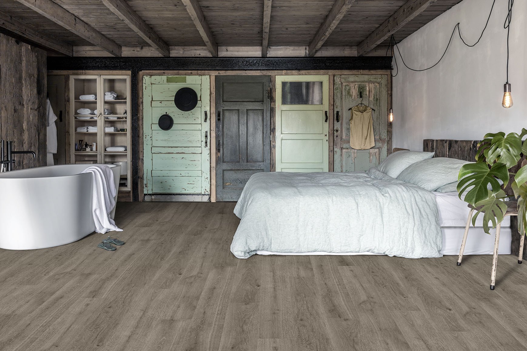 Floorify Planken click Stonehenge click pvc sfeerfoto in interieur