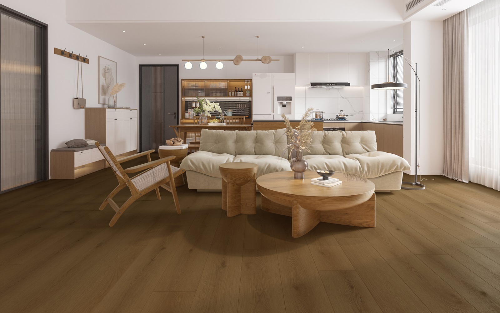 Gelasta Firmfit Silent Click 7703 Summerfield Sand PVC plank click pvc in woonkamer sfeerfoto