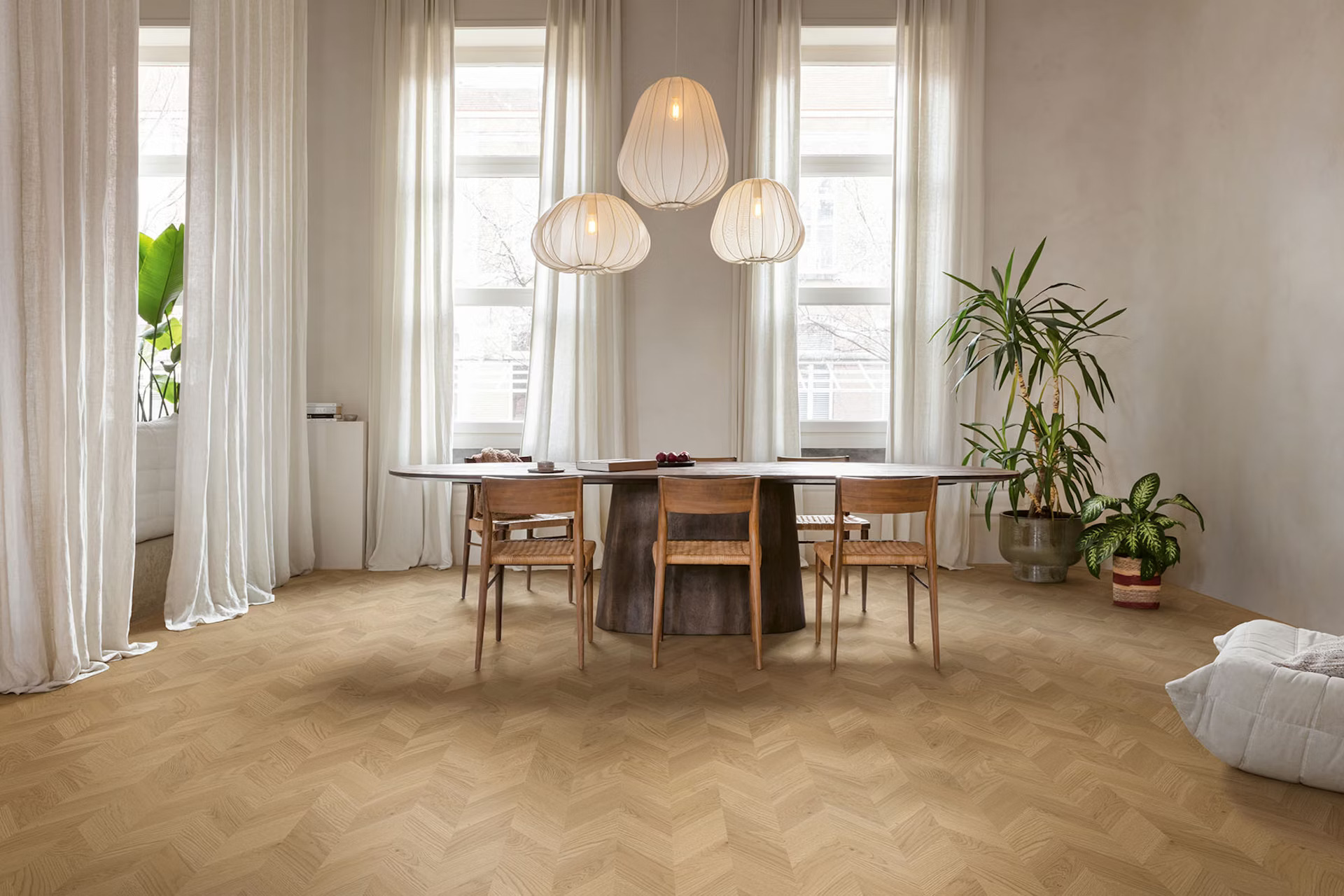 Floorify Twist Click F401 Twist Toblerone PVC plank click pvc in woonkamer sfeerfoto