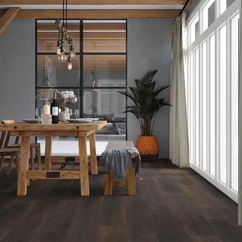 sfeerfoto Naaldhout PVC plank plak pvc in woonkamer SKU 4540