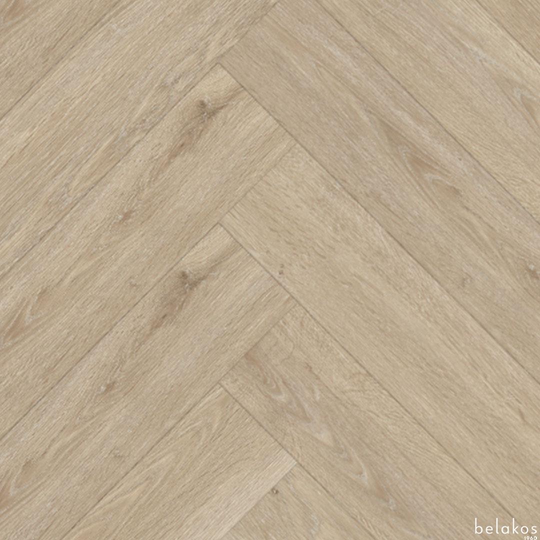 Belakos Rustico Visgraat 60 Detail van de structuur variant visgraat plak pvc met subtiele nerf warmteweerstand 0019 m²K/W