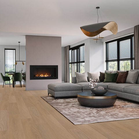 VivaFloors Eiken 7825 variant PVC plank plak pvc in woonkamer sfeerfoto