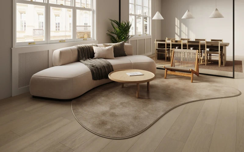 Therdex Premier 15083 variant PVC plank plak pvc in woonkamer sfeerfoto