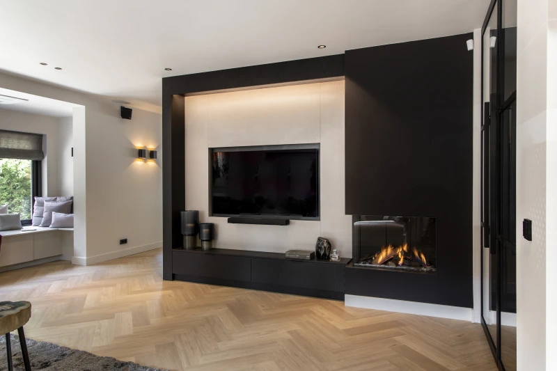 Therdex Herringbone Chevron 6041 Close-up van houtdessin visgraat plak pvc met verfijnde afwerking