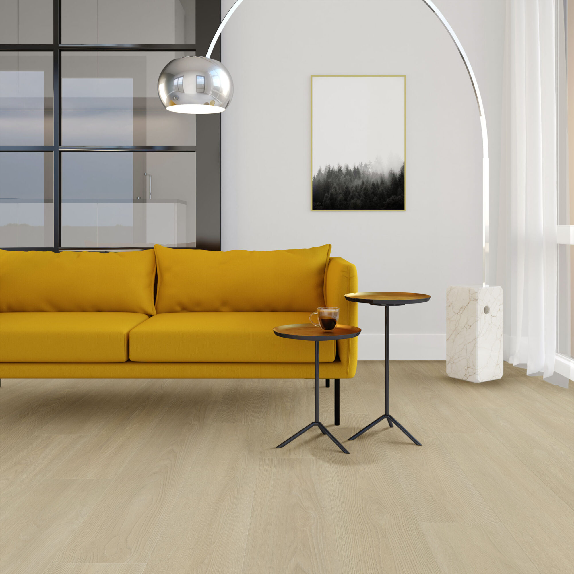 sfeerfoto Eiken PVC plank plak pvc in woonkamer SKU 8520