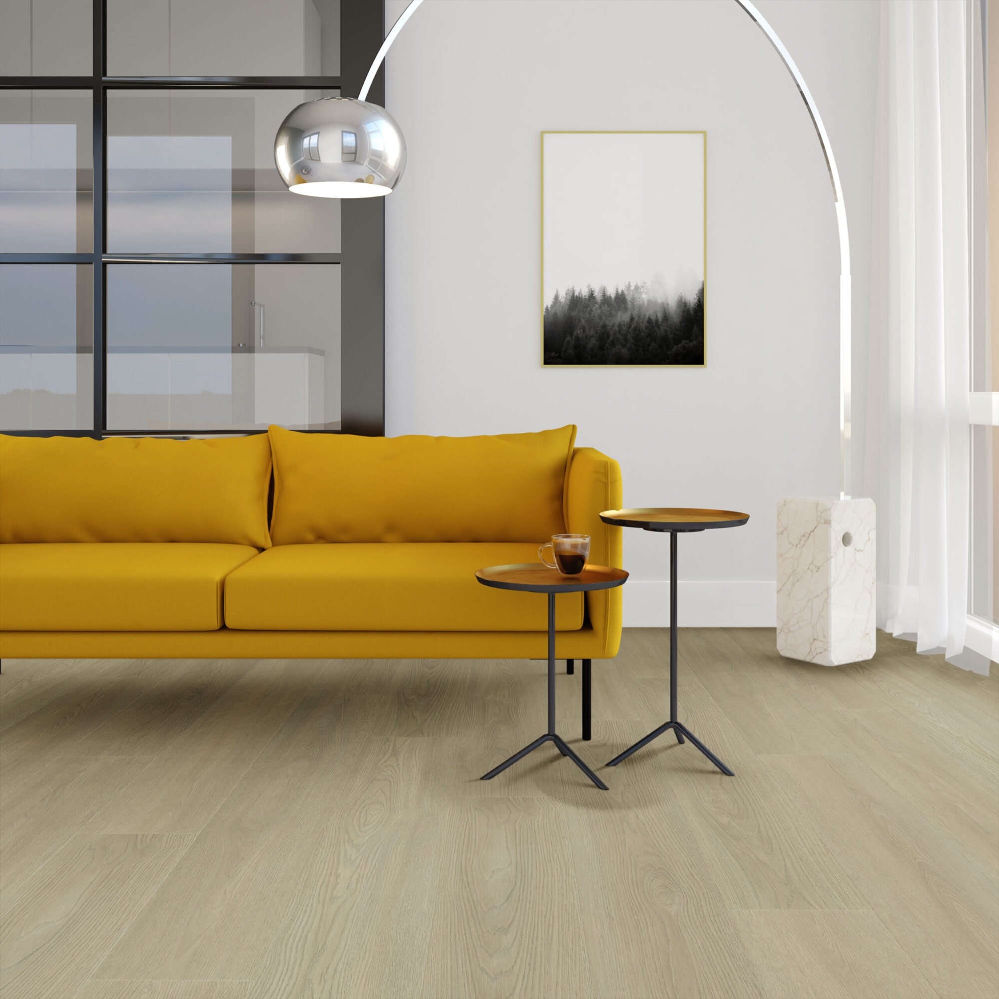 VivaFloors Bordeaux 8540 PVC plank plak pvc in woonkamer sfeerfoto