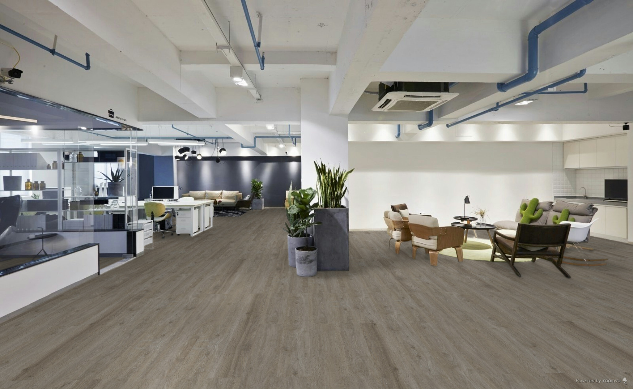 Sfeerbeeld in woonkamer met Therdex XstraLong 18060 plak PVC vloer