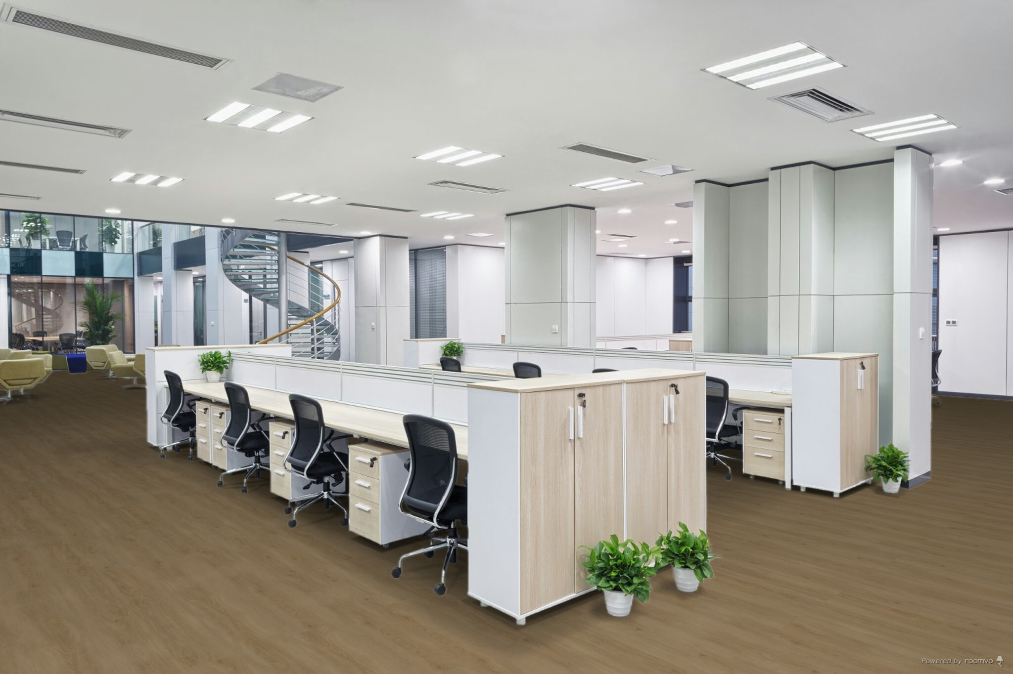 Sfeerbeeld in woonkamer met Therdex Rustique 15054 plak PVC vloer