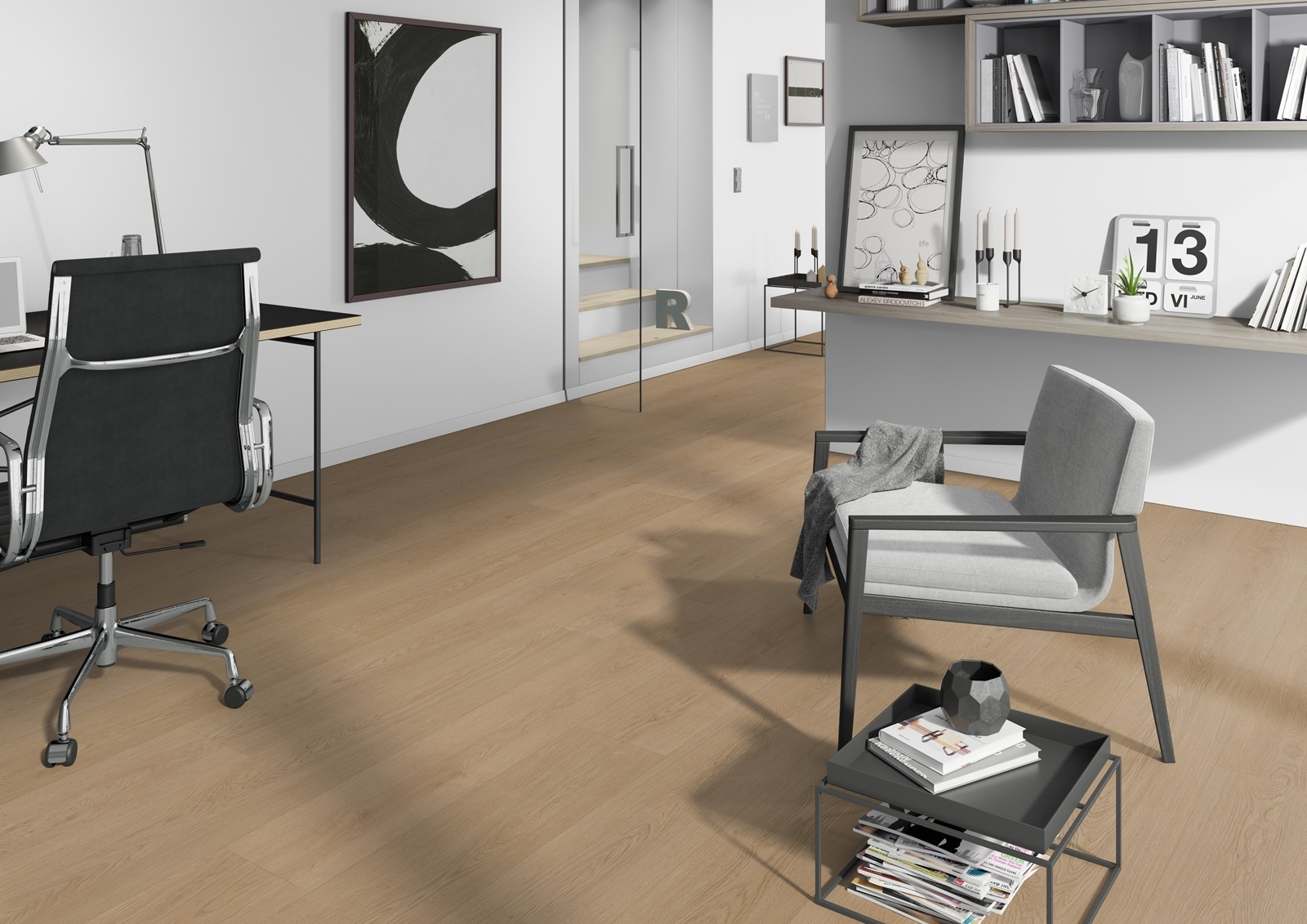 Belakos Monastro 930 variant PVC plank plak pvc in woonkamer sfeerfoto