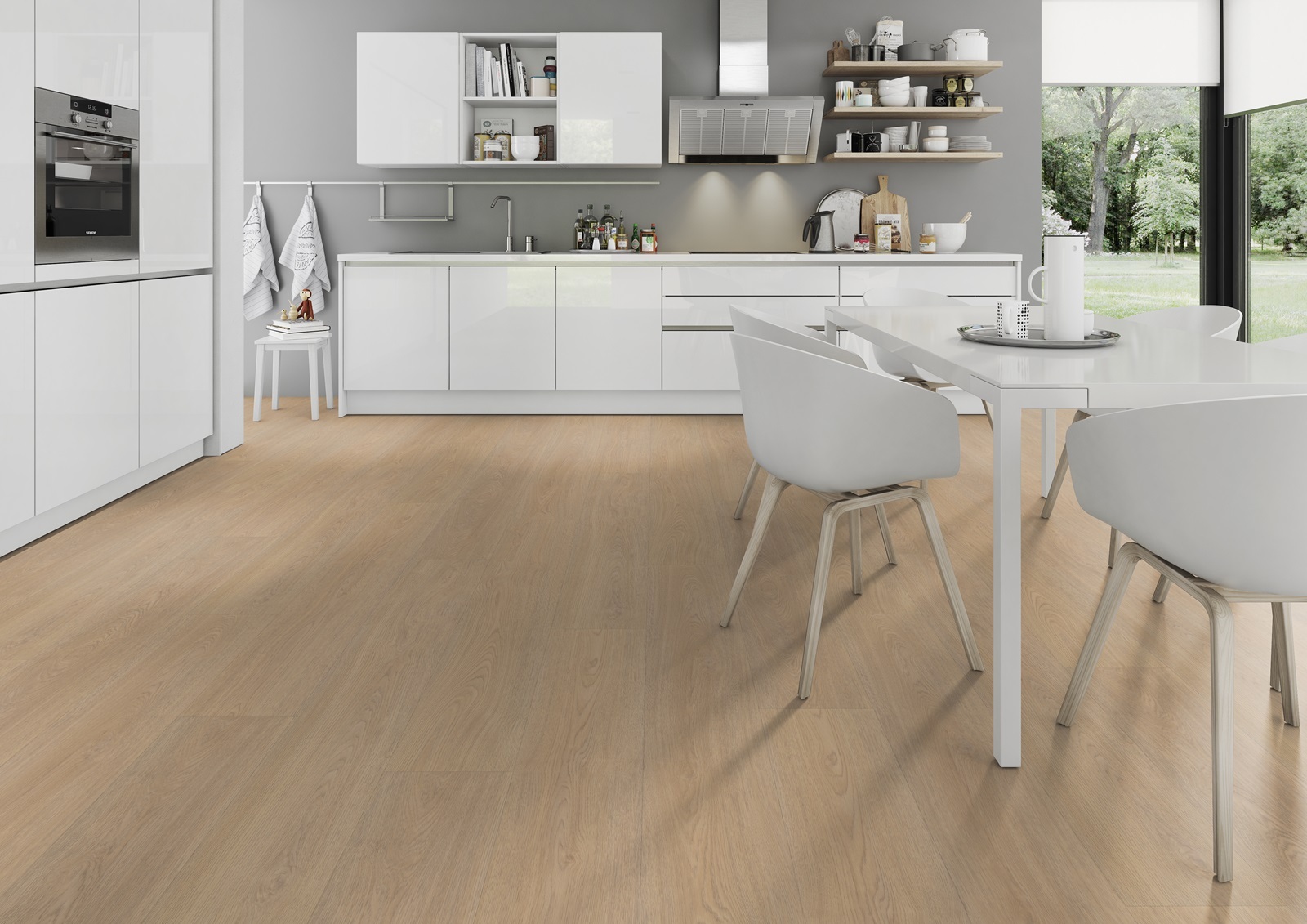 Belakos Terreno 610 variant PVC plank plak pvc in woonkamer sfeerfoto