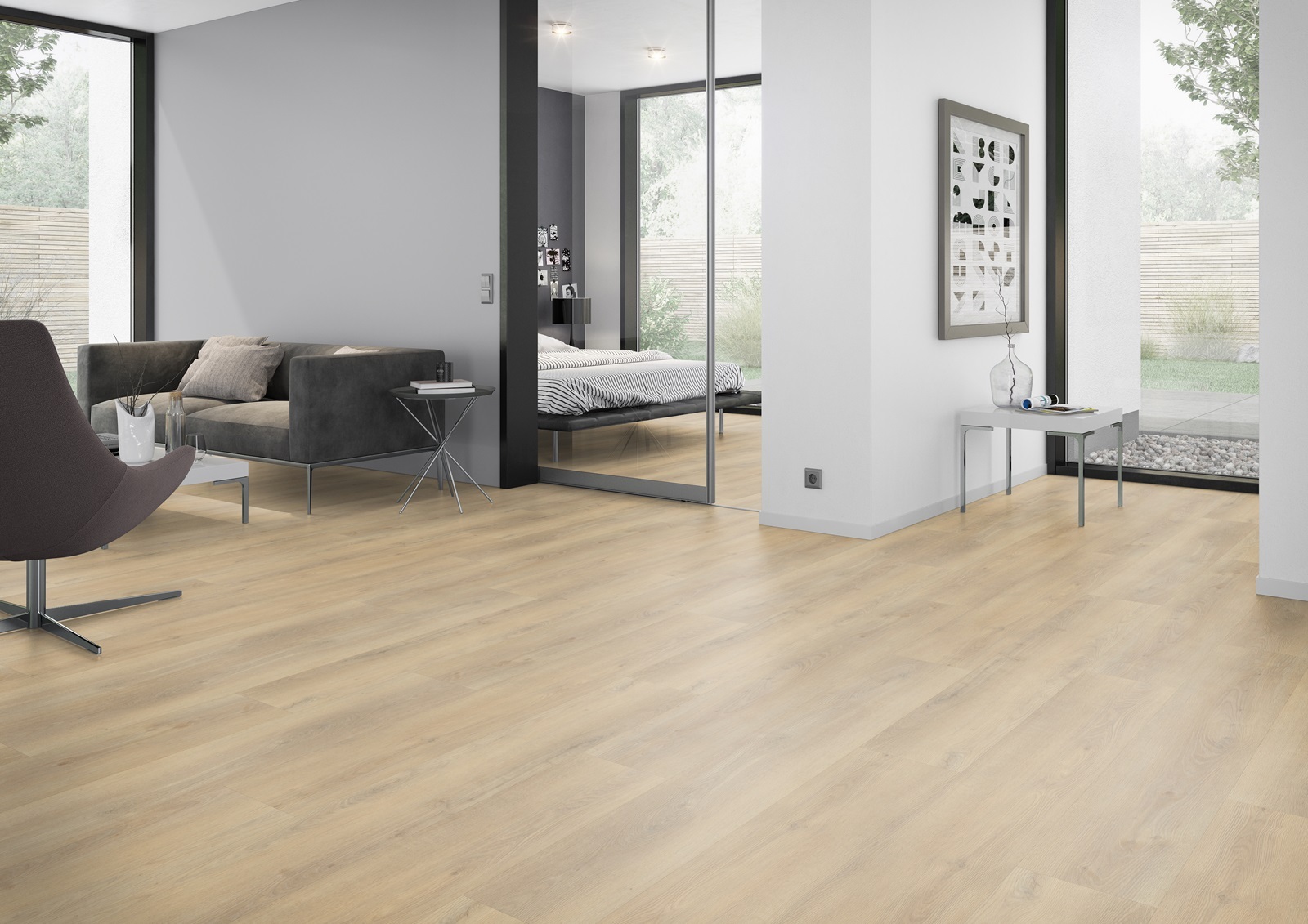 Belakos Palazzo 720 variant PVC plank plak pvc in woonkamer sfeerfoto