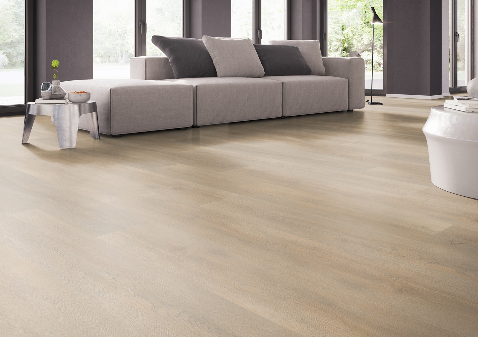 Belakos Palazzo 710 variant PVC plank plak pvc in woonkamer sfeerfoto