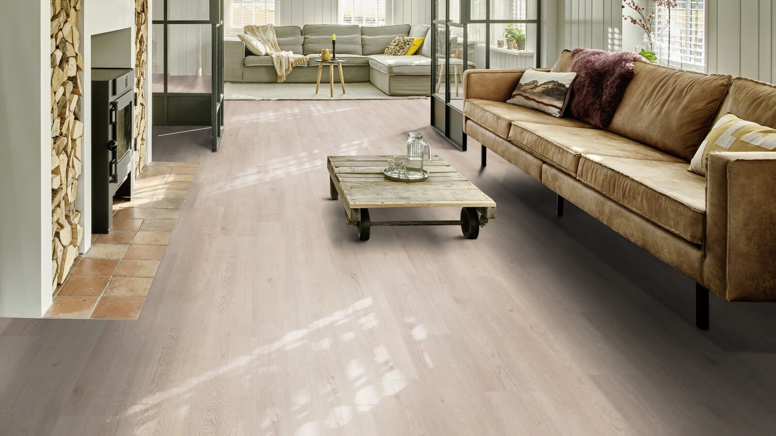 Moduleo Roots Galtymore Oak 86218-XL  PVC plak pvc in woonkamer sfeerfoto