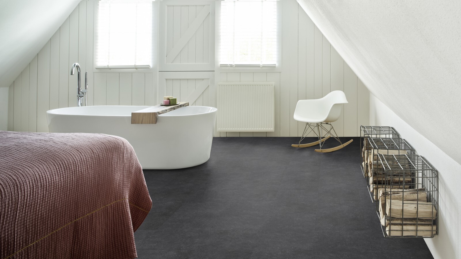 Moduleo Roots Azuriet 46985 variant PVC tegel plak pvc in woonkamer sfeerfoto