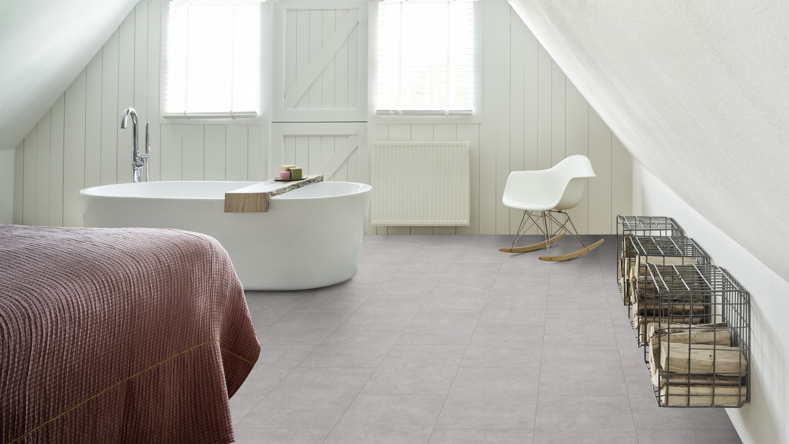 Moduleo Roots Azuriet 46919 variant PVC tegel plak pvc in woonkamer sfeerfoto