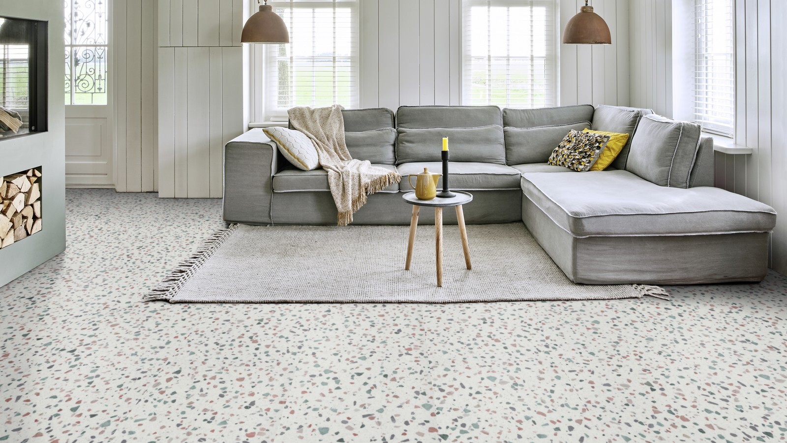 Moduleo Roots Fiastra 46733 variant PVC tegel plak pvc in woonkamer sfeerfoto