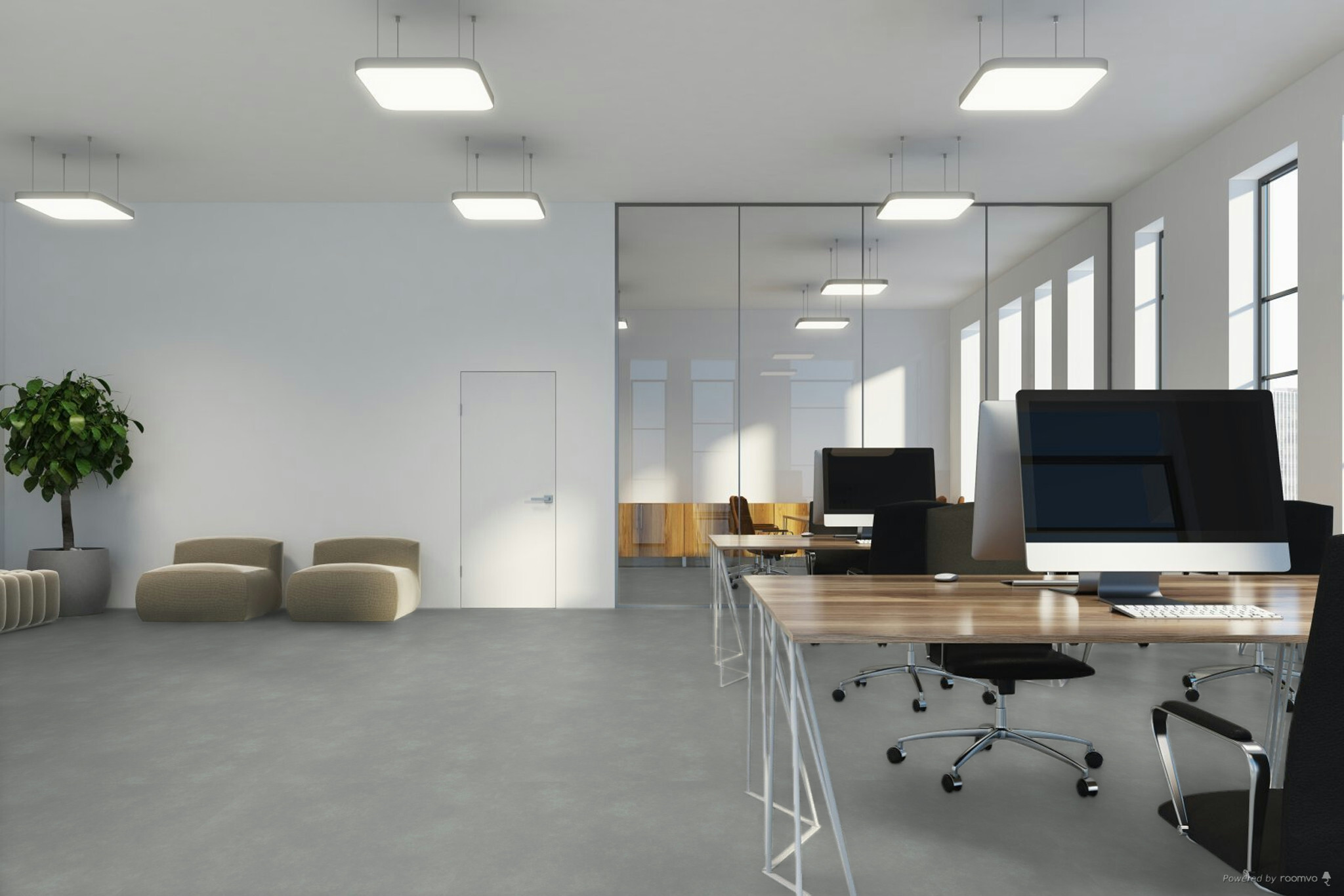 Therdex Stone Tegels 10021 variant PVC tegel plak pvc in woonkamer sfeerfoto