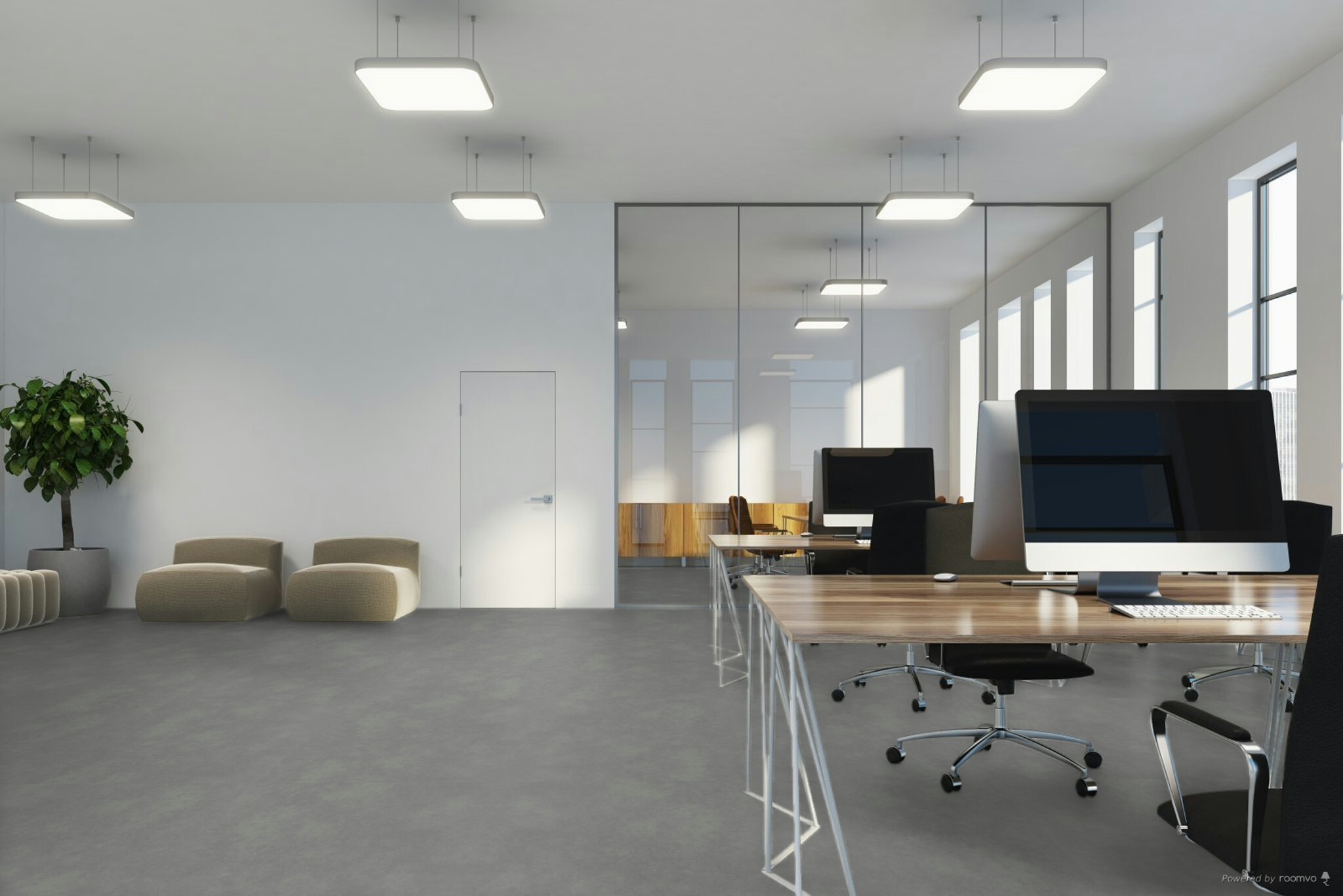 Therdex Stone Tegels 10022 PVC tegel plak pvc in woonkamer sfeerfoto