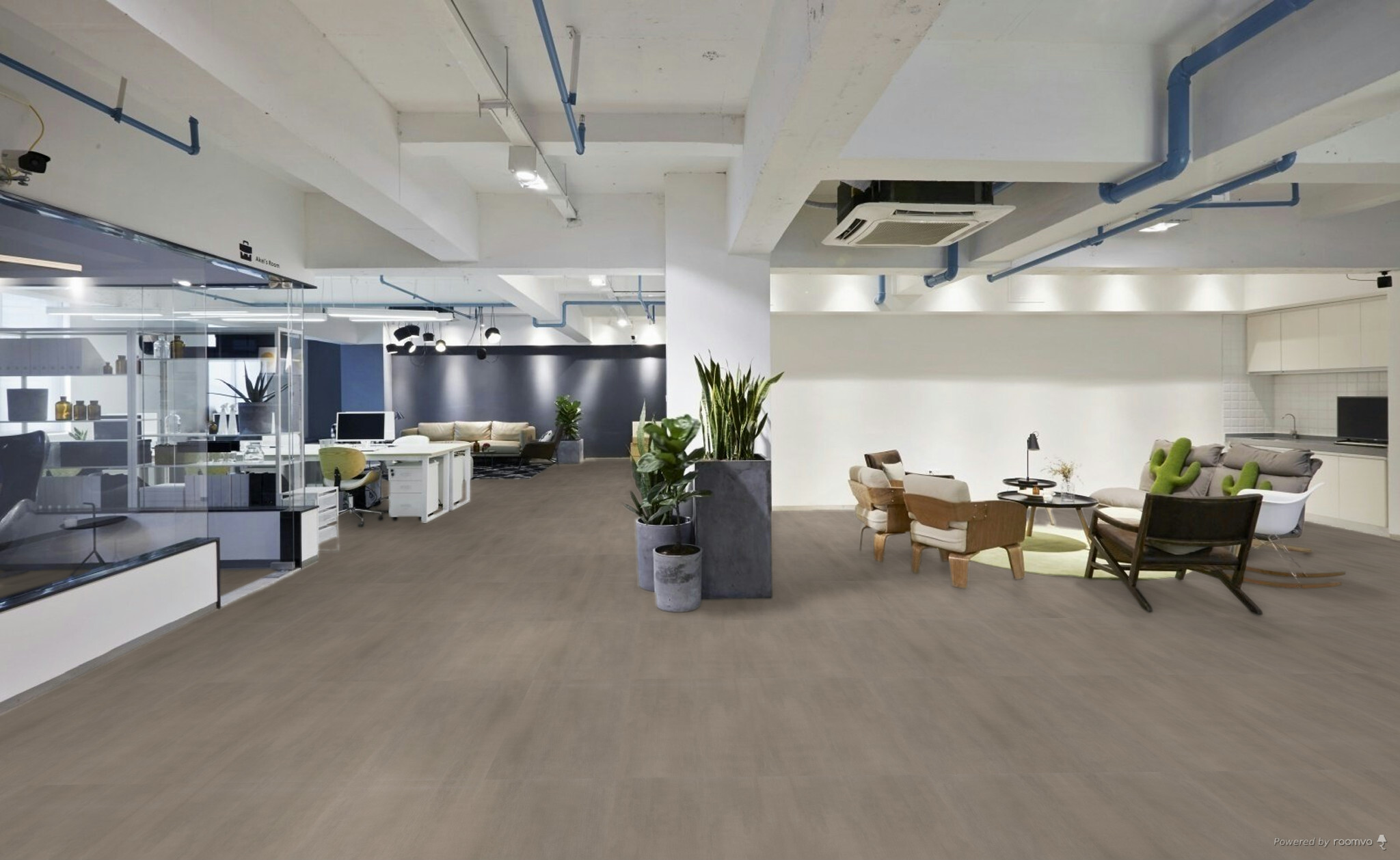 Therdex Stone Tegels 10041 variant PVC tegel plak pvc in woonkamer sfeerfoto