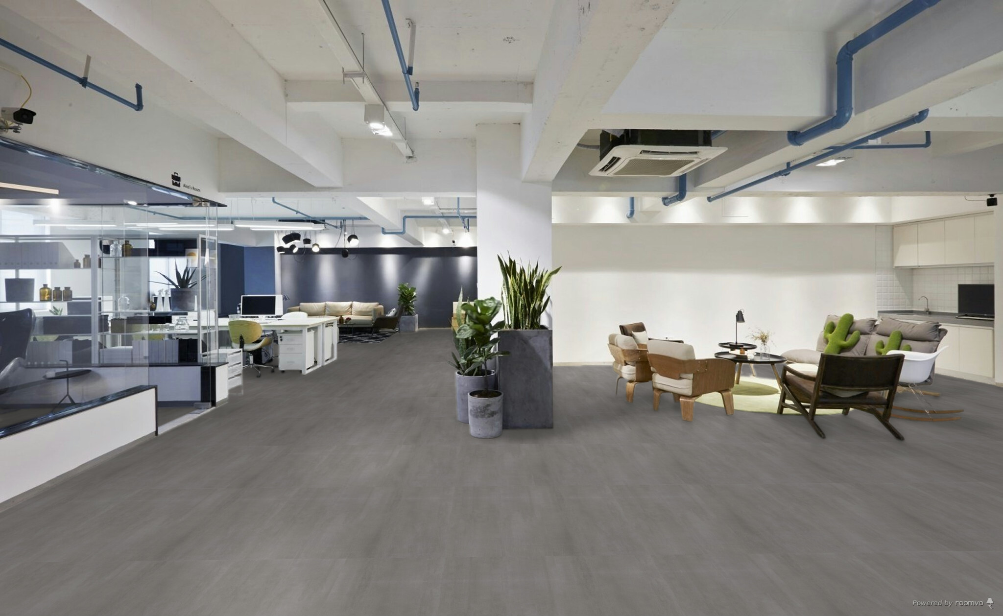 Therdex Stone Tegels 10042 variant PVC tegel plak pvc in woonkamer sfeerfoto