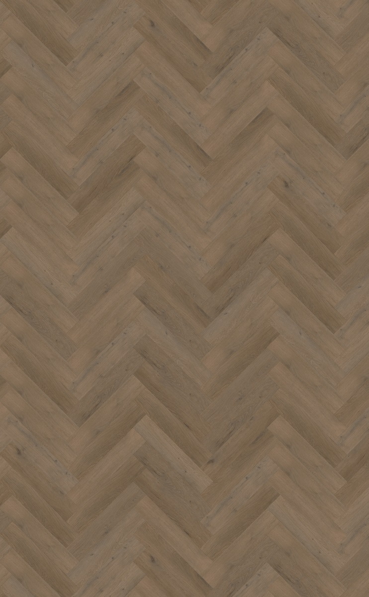 Detail van de structuur van Attico Visgraat XL 84 met matte toplaag en natuurgetrouwe uitstraling