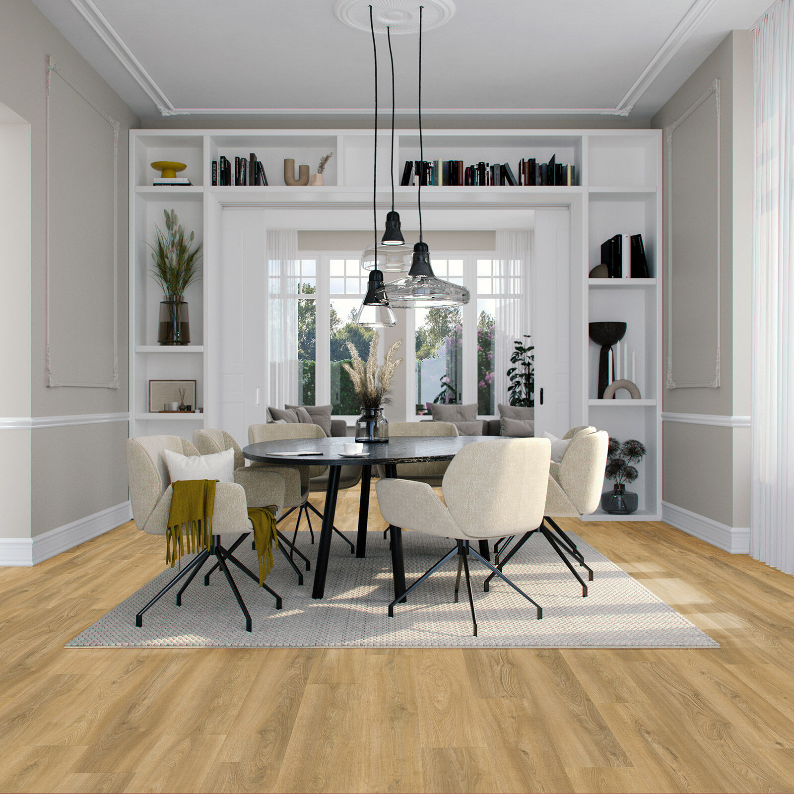 Close-up van het houtdessin van Eiken met eiken dessin en matte uitstraling