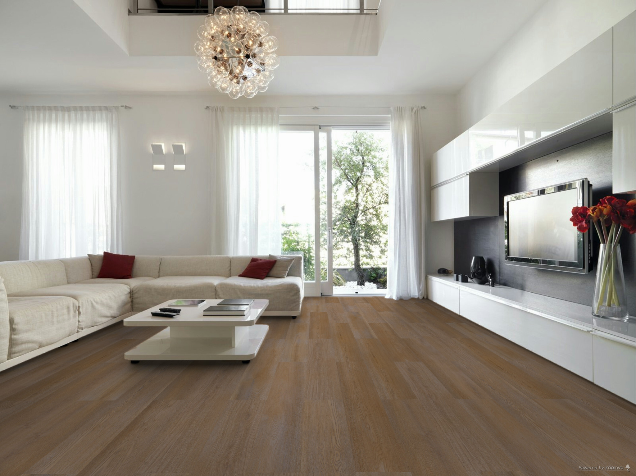 Therdex Premier 15085 variant PVC plank plak pvc in woonkamer sfeerfoto