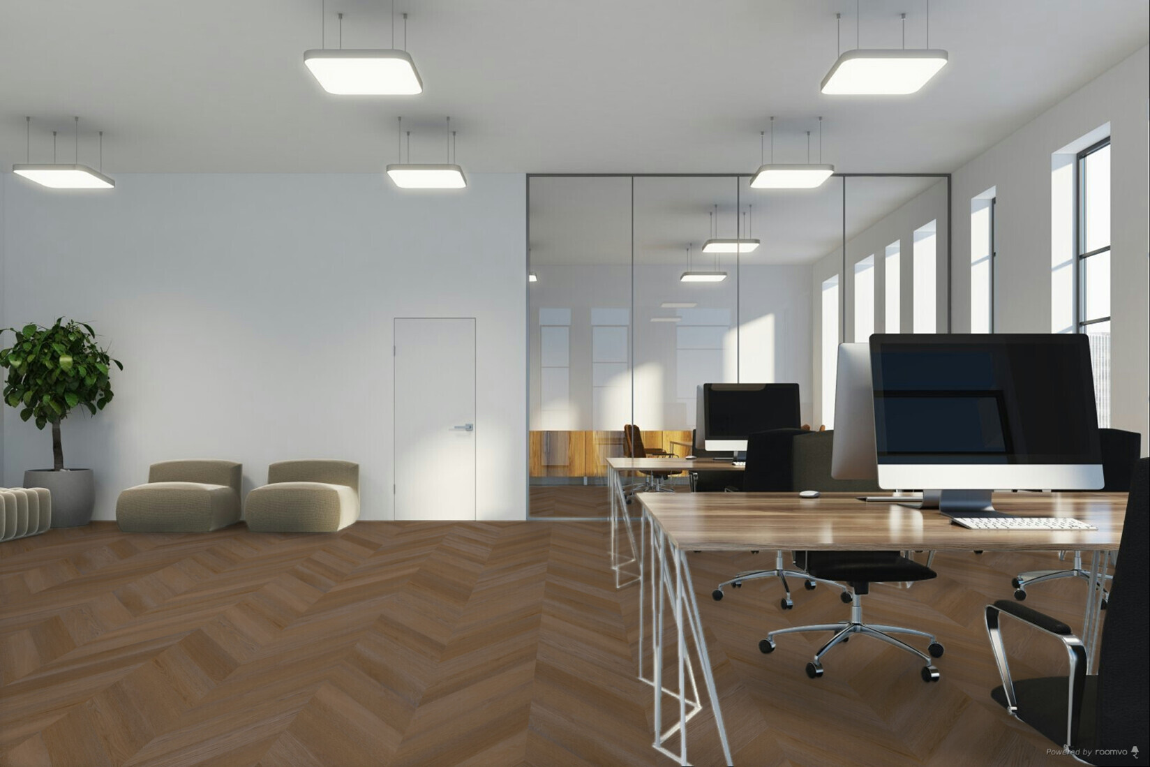 Therdex Premier Hongaarse Punt Click C6585 Hongaarse punt click pvc in woonkamer sfeerfoto