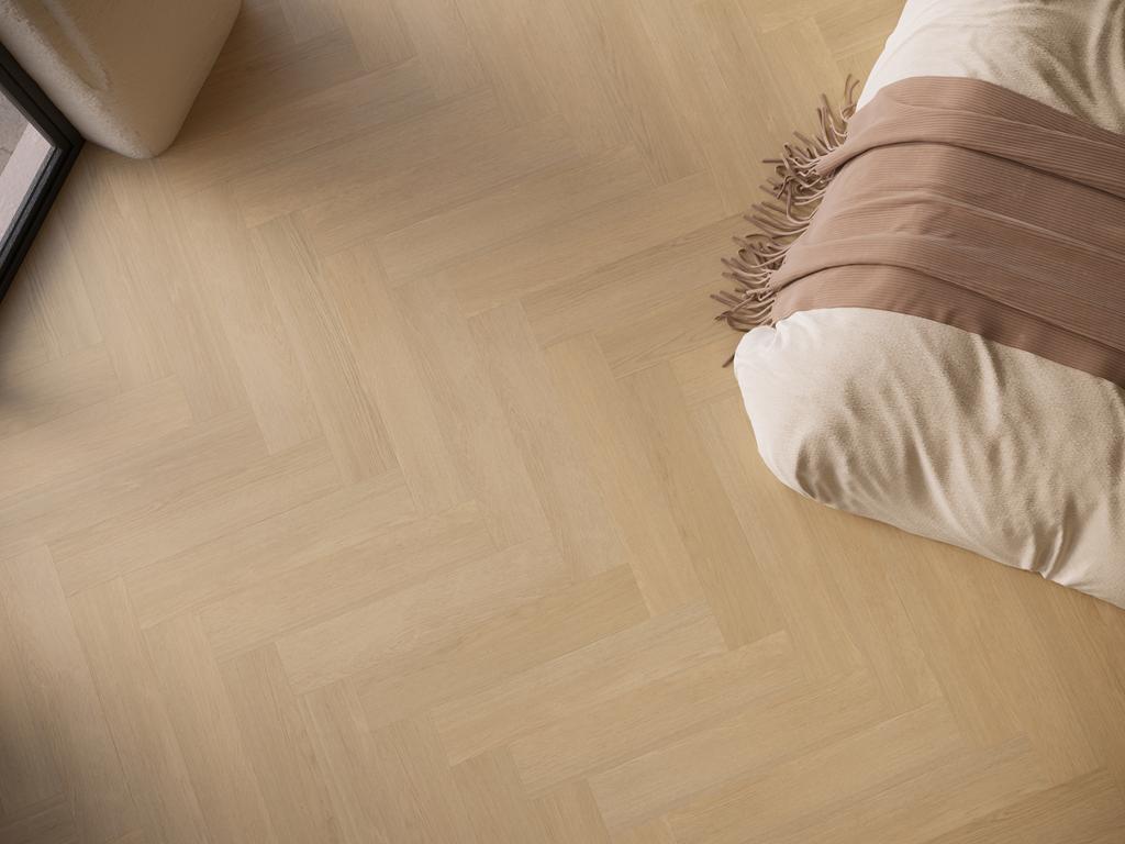 Belakos Futuro Visgraat XL 53 variant visgraat plak pvc in woonkamer sfeerfoto