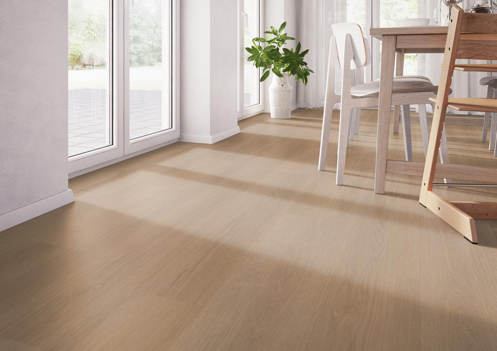 Structuurdetail van Belakos Futuro 500 click PVC vloer – matte toplaag