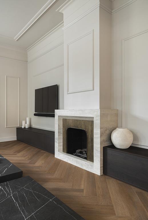 Therdex Herringbone Premier 7585 Legpatroon en afwerking variant visgraat plak pvc met realistische structuur