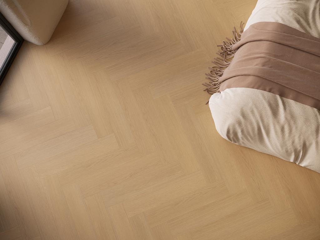 Structuurdetail van Belakos Futuro Visgraat XL 50 click PVC vloer – matte toplaag