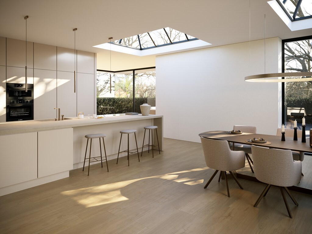 sfeerfoto Portico Click 540 PVC plank click pvc in woonkamer